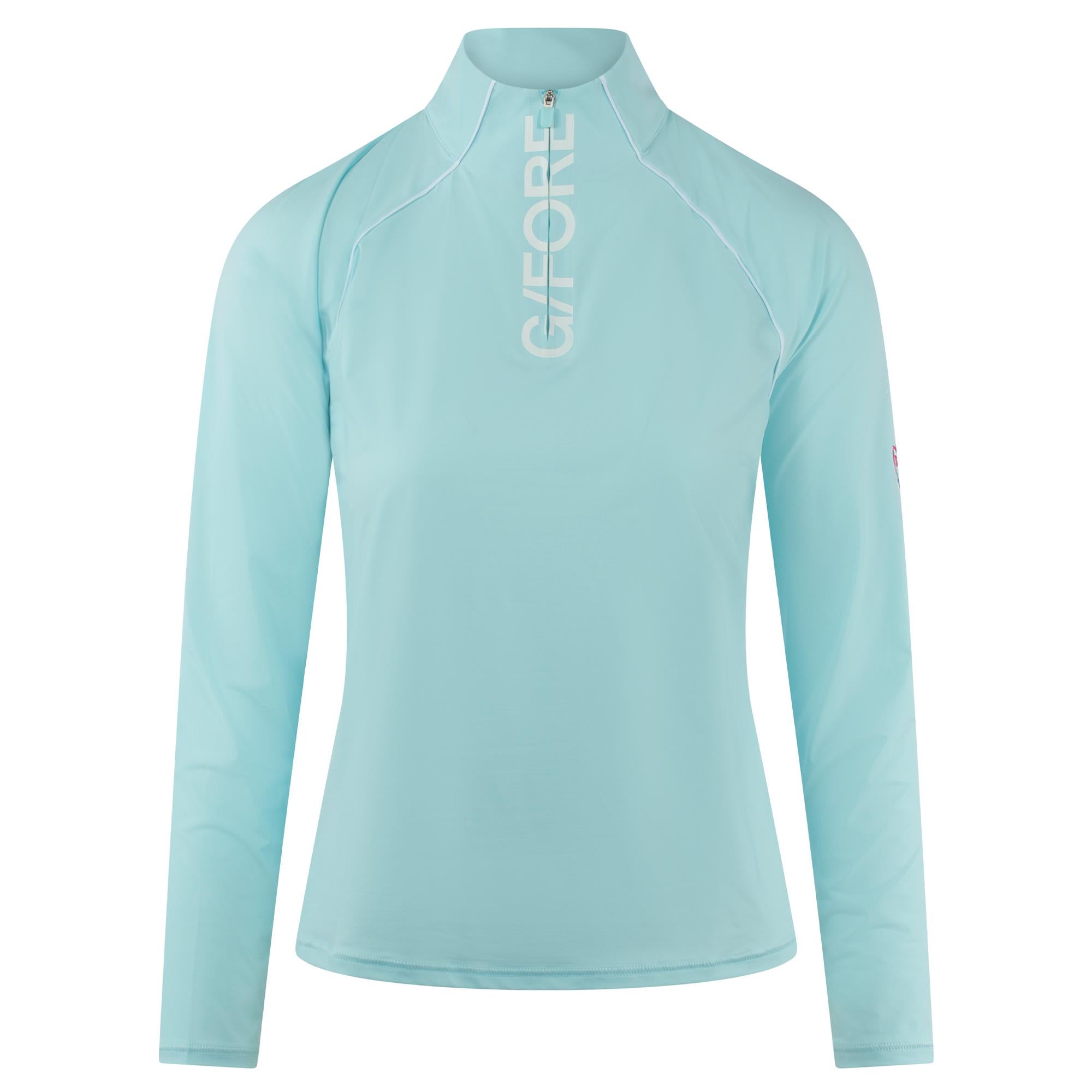G/FORE Print Silky Tech Nylon Gradient Heart Ladies Golf Mid Layer Daybreak